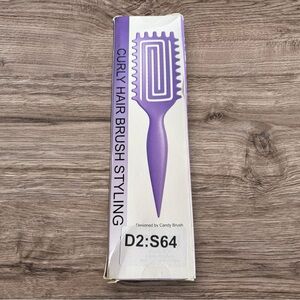 Purple Curly Hair Styling Brush